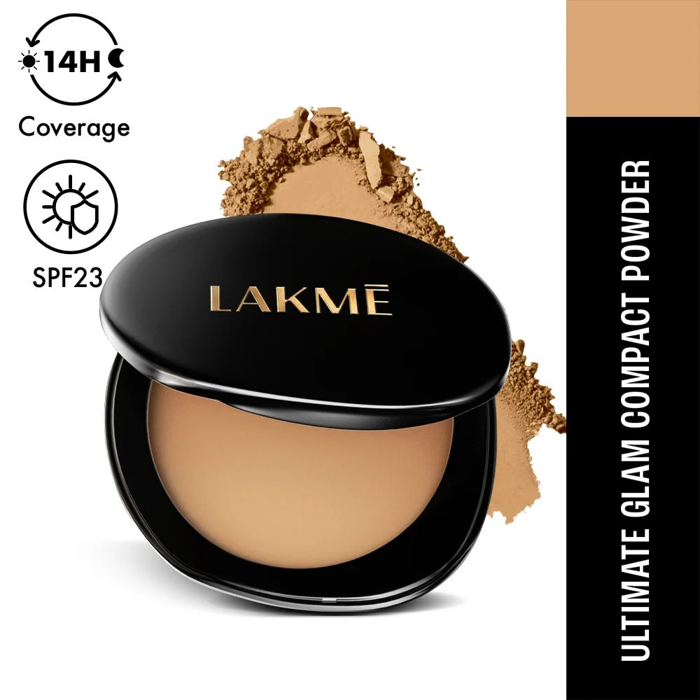 Lakmé Ultimate Glam Compact Powder – Gold Medium, 8g