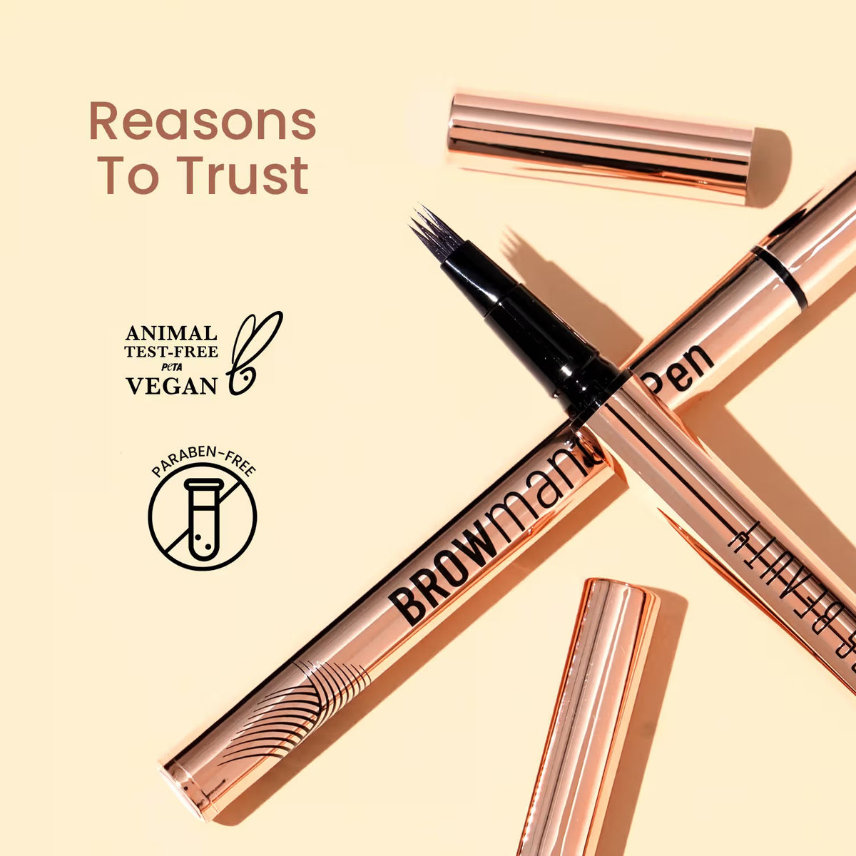 Swiss Beauty Browmance Pen Fills In Sparse Hair For 8-Hour Stay - 3 Deep Brown