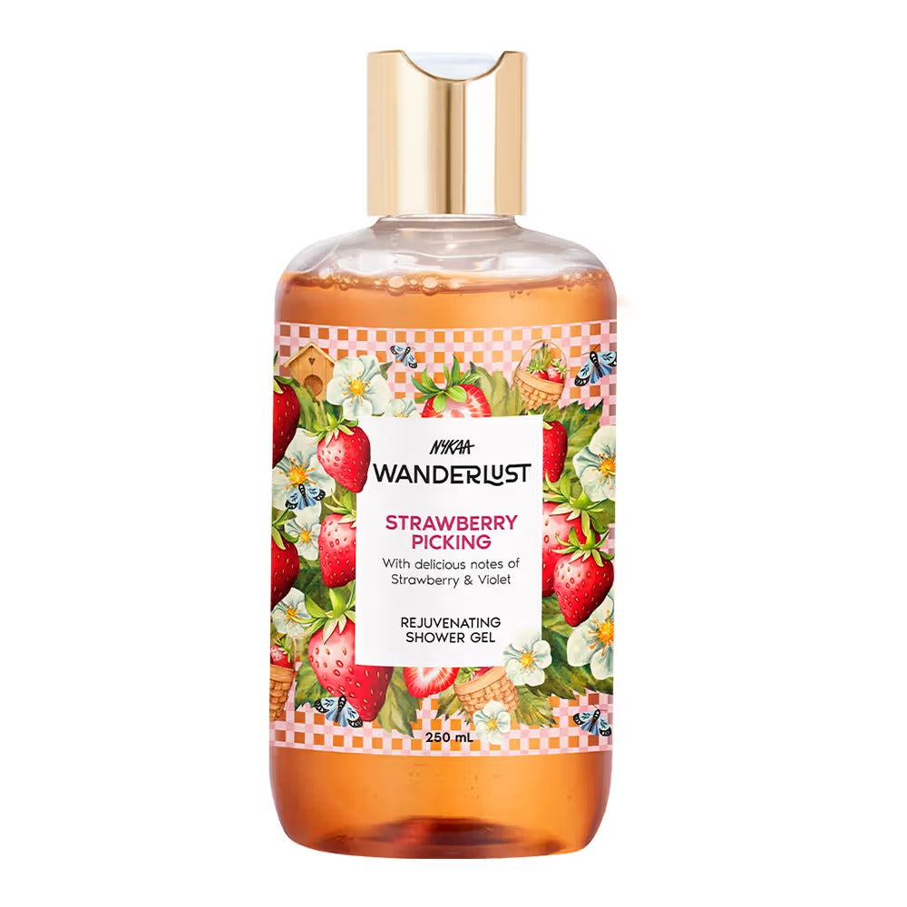 Nykaa Wanderlust Strawberry Picking Body Wash – 250ml