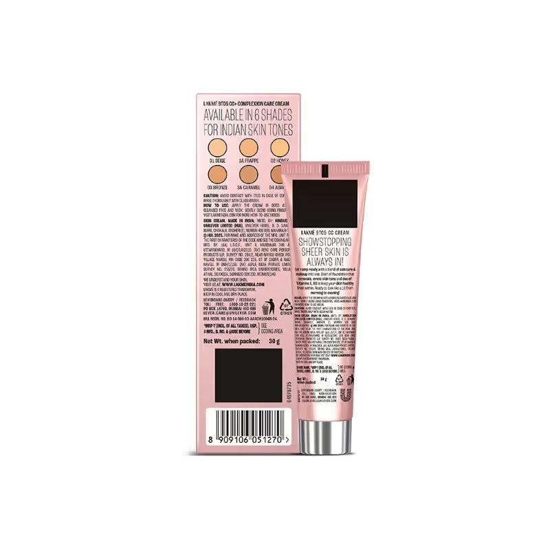 Lakmé 9 to 5 CC Complexion Cream – Beige, 30 g for Everyday Makeup