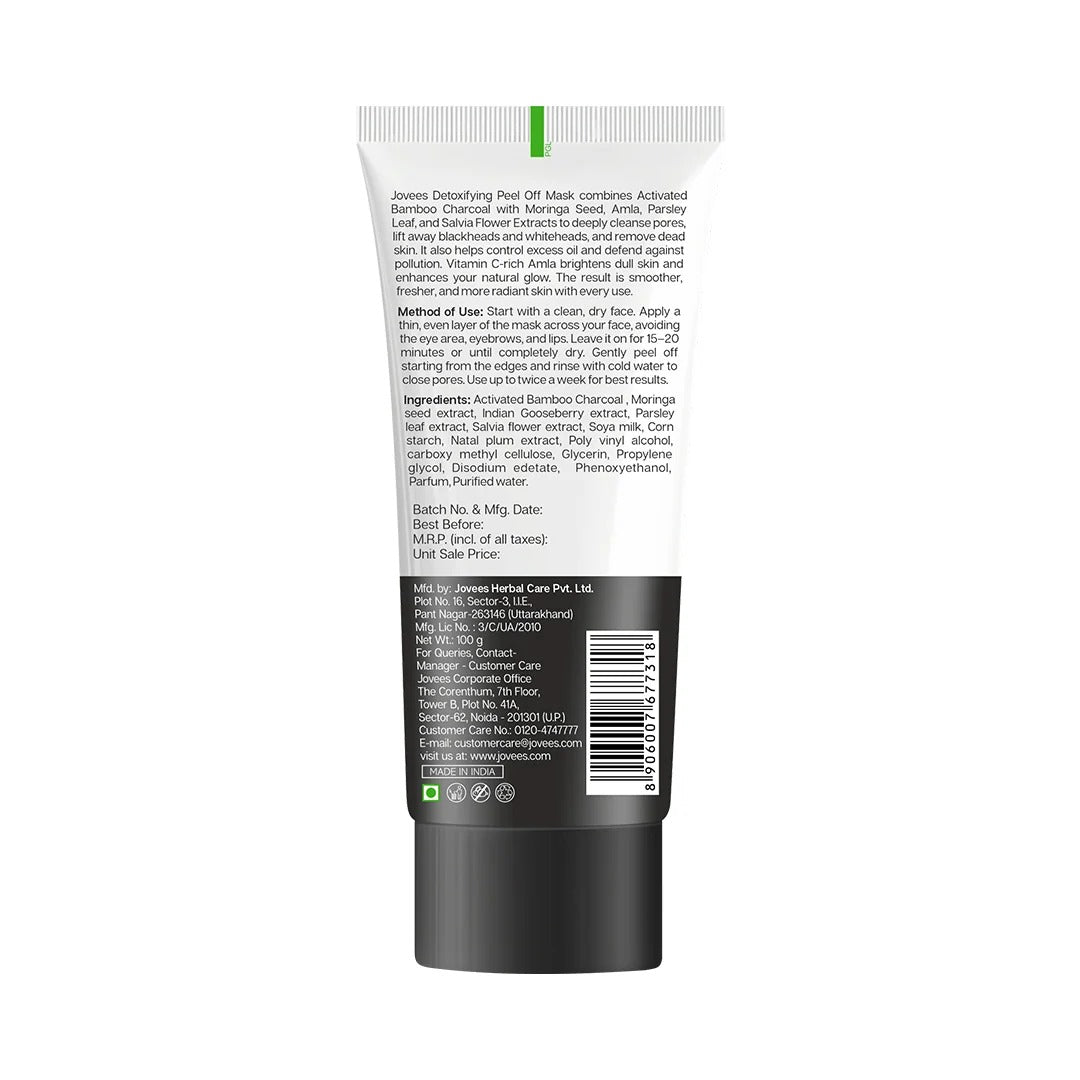 Jovees Activated Charcoal Detoxifying Peel Off Mask | Clarifies