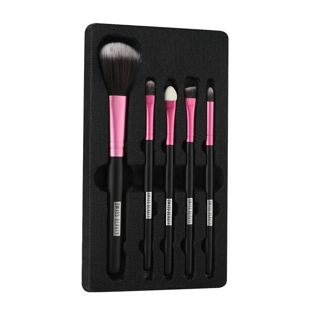 Swiss Beauty Makeup Brush Set of 5 - Pink