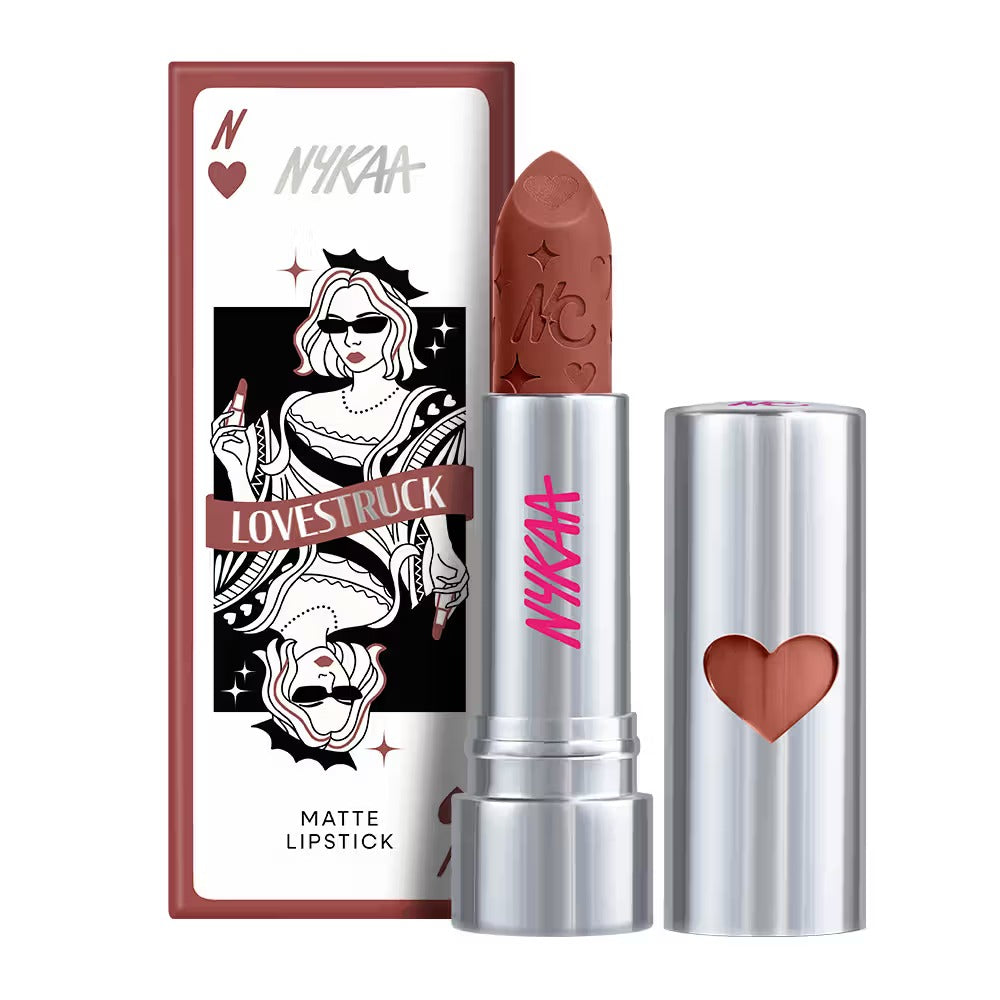 Nykaa Lovestruck Velvet Matte Lipstick – Caramel Drip, 4g