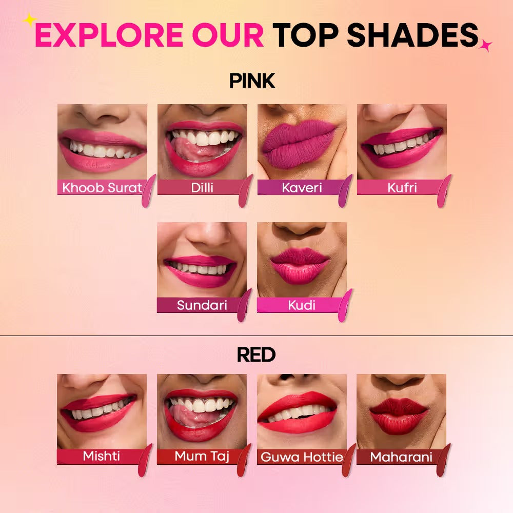 Nykaa Matte To Last Transferproof Liquid Lipstick – Maharani 02, 6.2ml