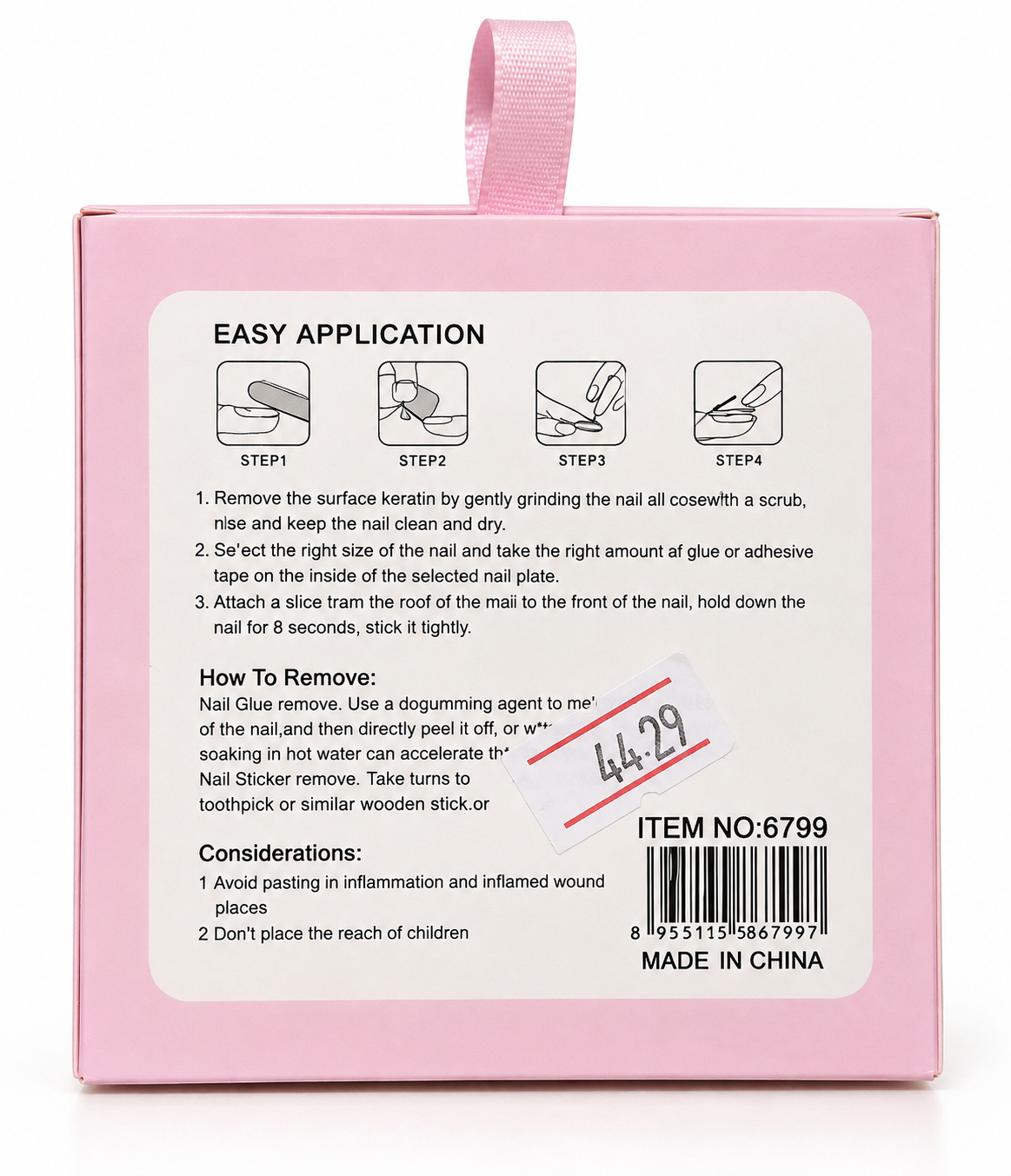 Glossy Nude Beige Almond Press-On Nails – Medium-Length Nail Set