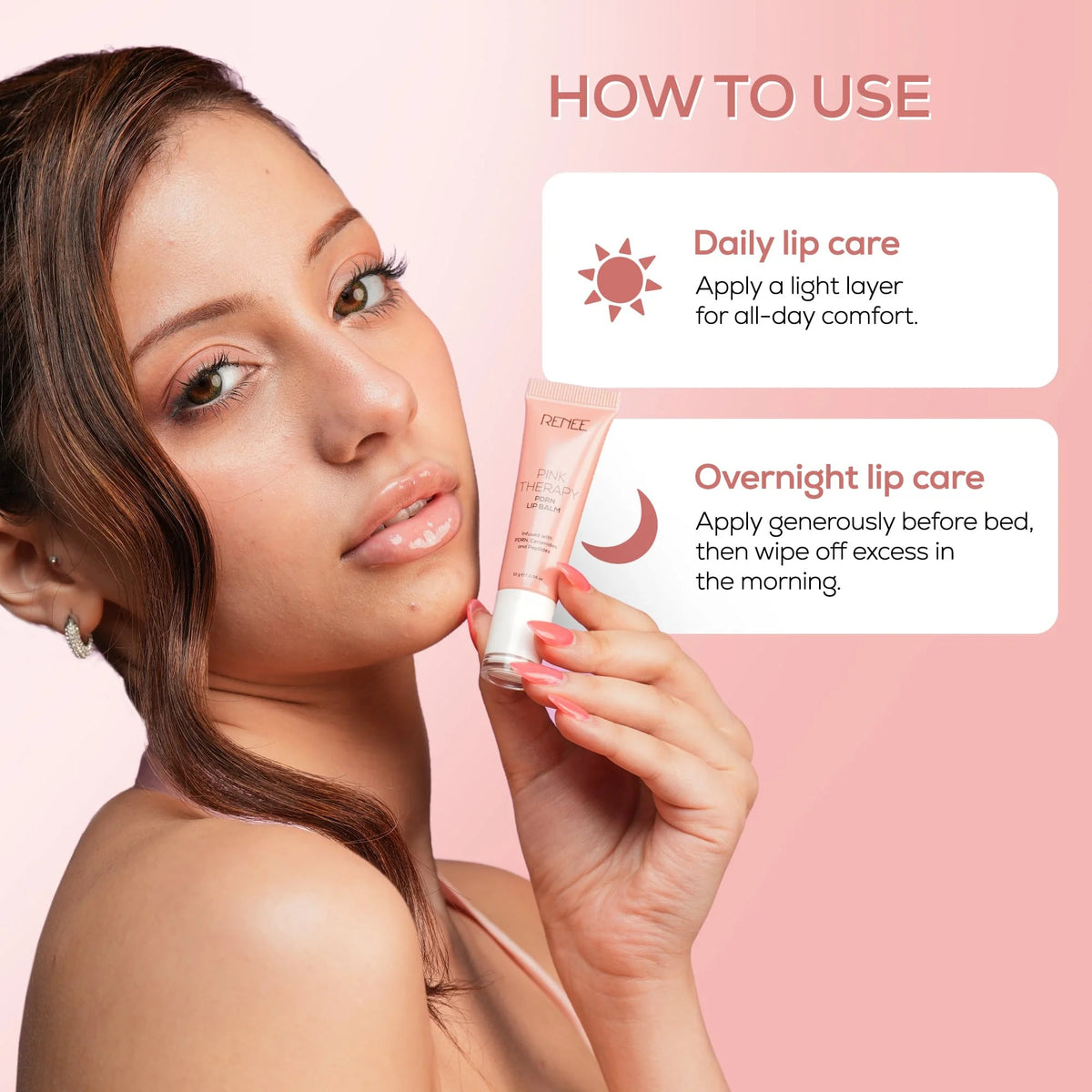RENEE Pink Therapy Lip Balm, 10g