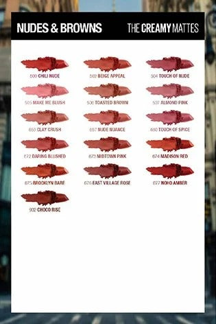 Maybelline Color Sensational Creamy Matte Lipstick – Clay Crush 656