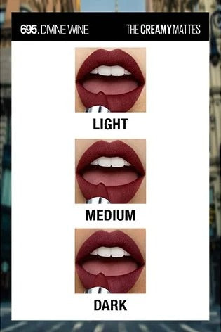 Maybelline Color Sensational Creamy Matte Lipstick – Divine Wine 695