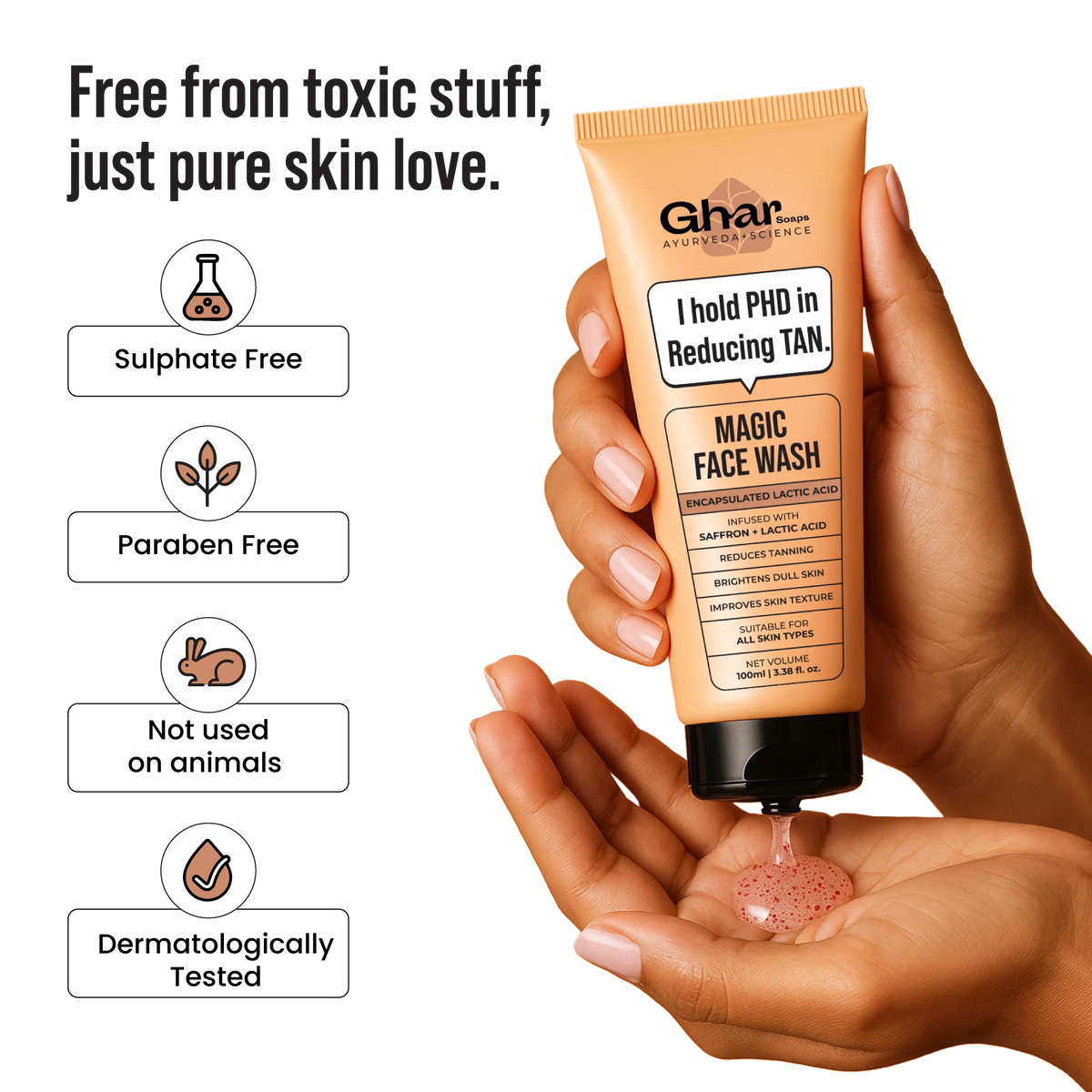GHAR Magic Face Wash for Everyday Facial Cleansing