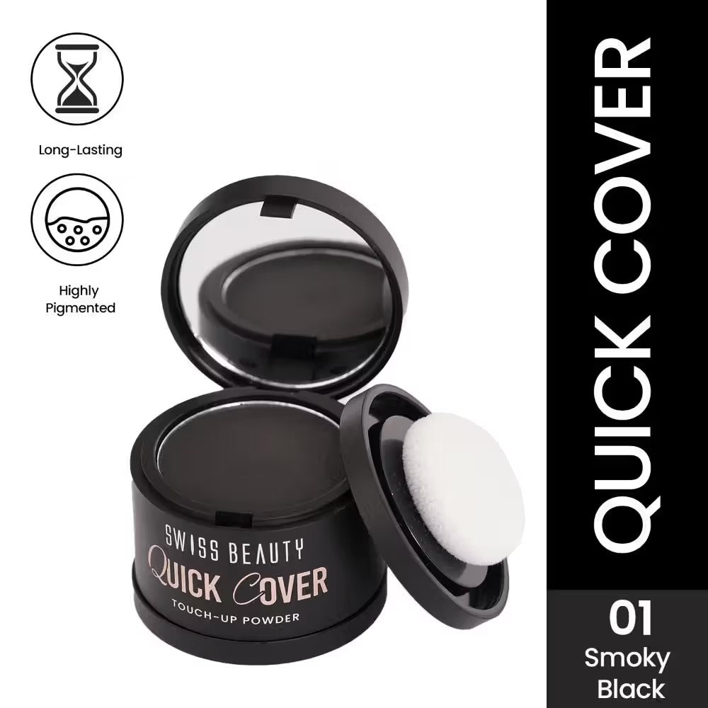 Swiss Beauty Quick Cover Touch-up Powder - Smoky Black