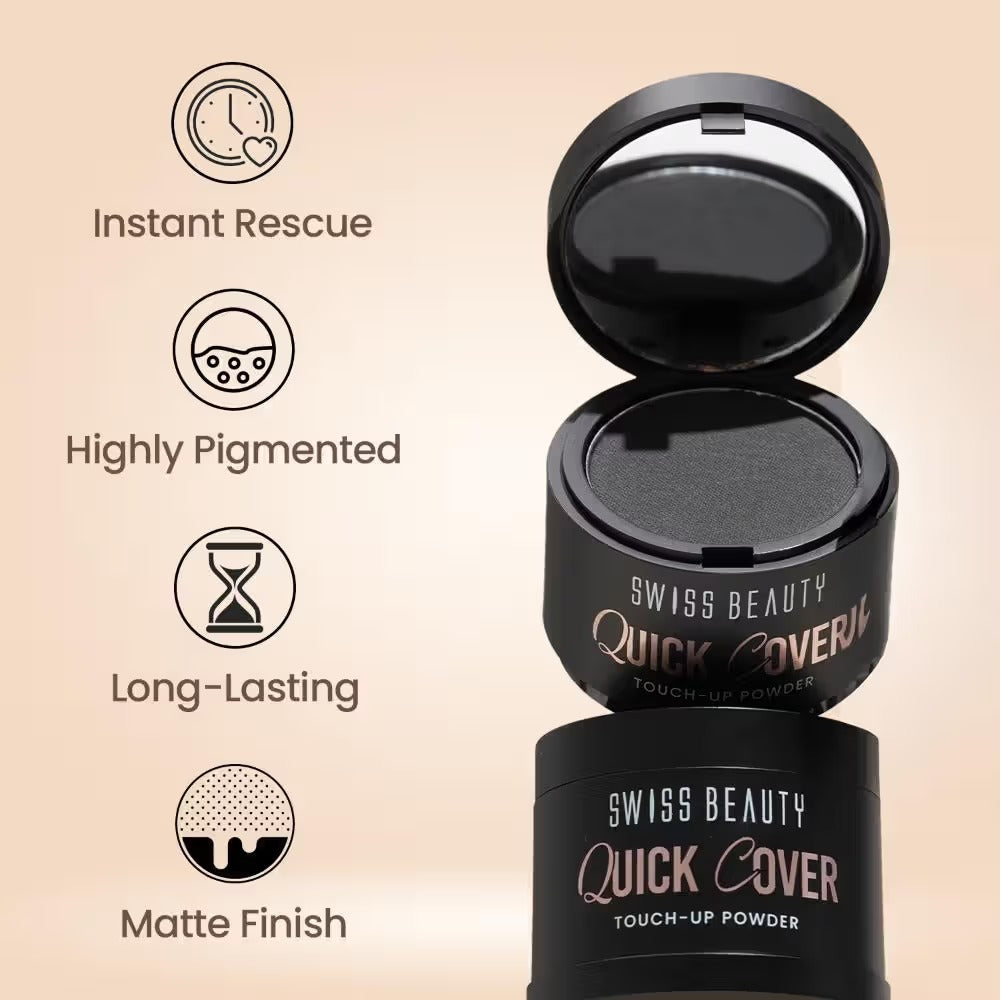 Swiss Beauty Quick Cover Touch-up Powder - Smoky Black