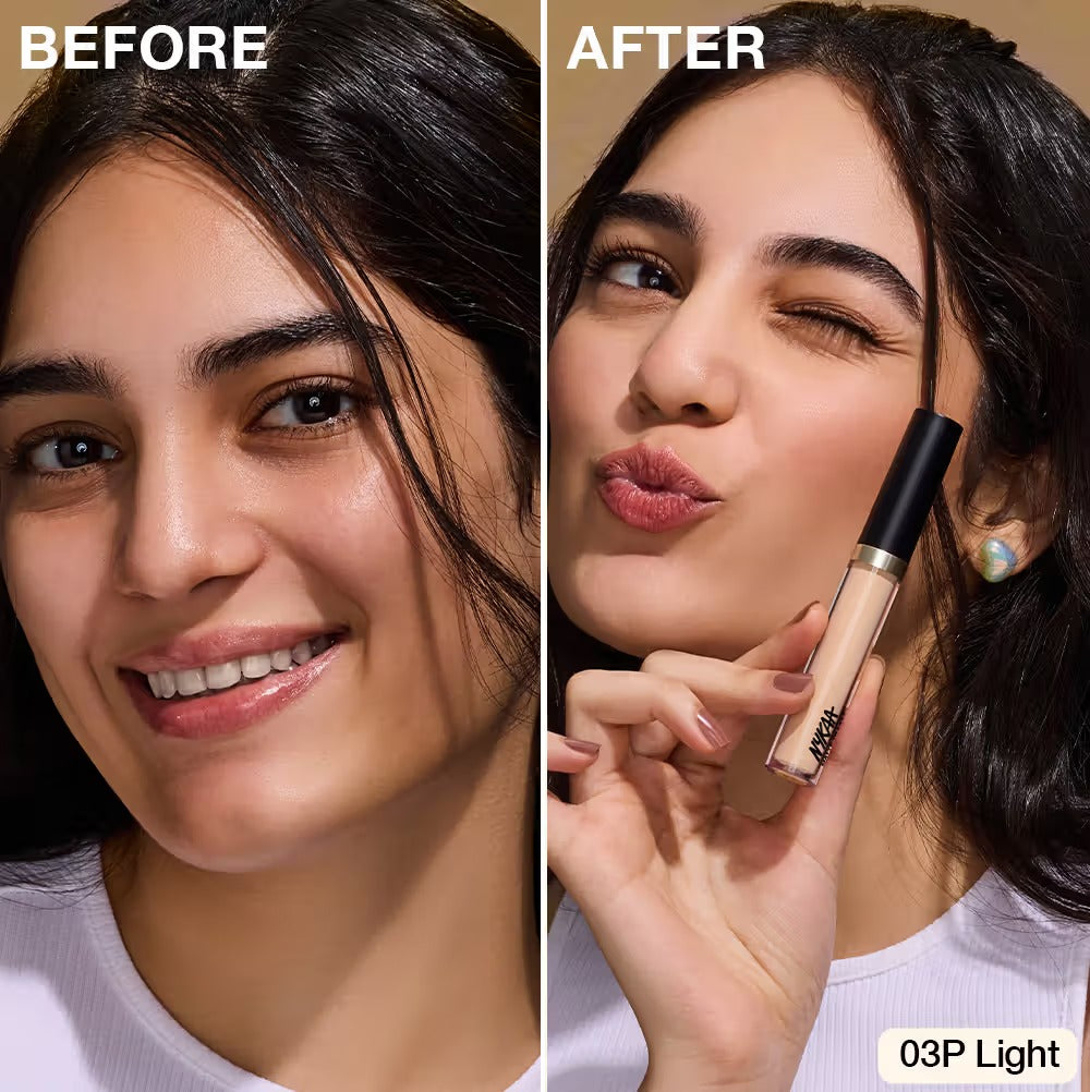 Nykaa Matte To Last Full Coverage Liquid Concealer - 03P Light, 4.5g