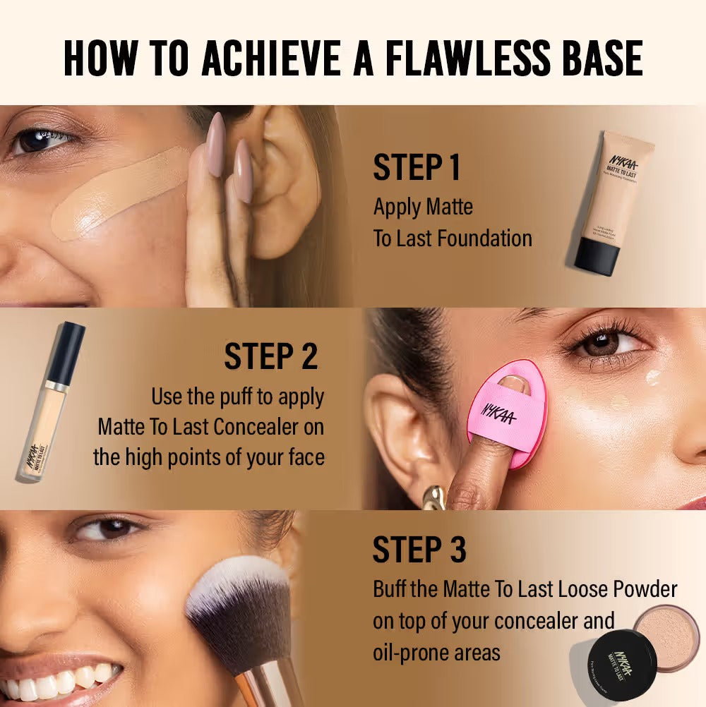 Nykaa Matte To Last Full Coverage Liquid Concealer 07Y Deep, 4.5g