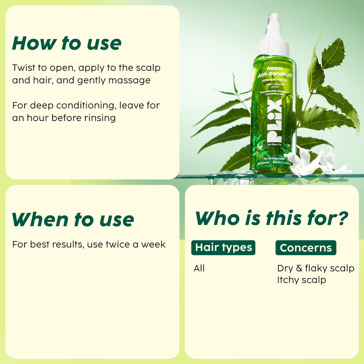 Plix Neem Advanced Anti-Dandruff Hair Oil