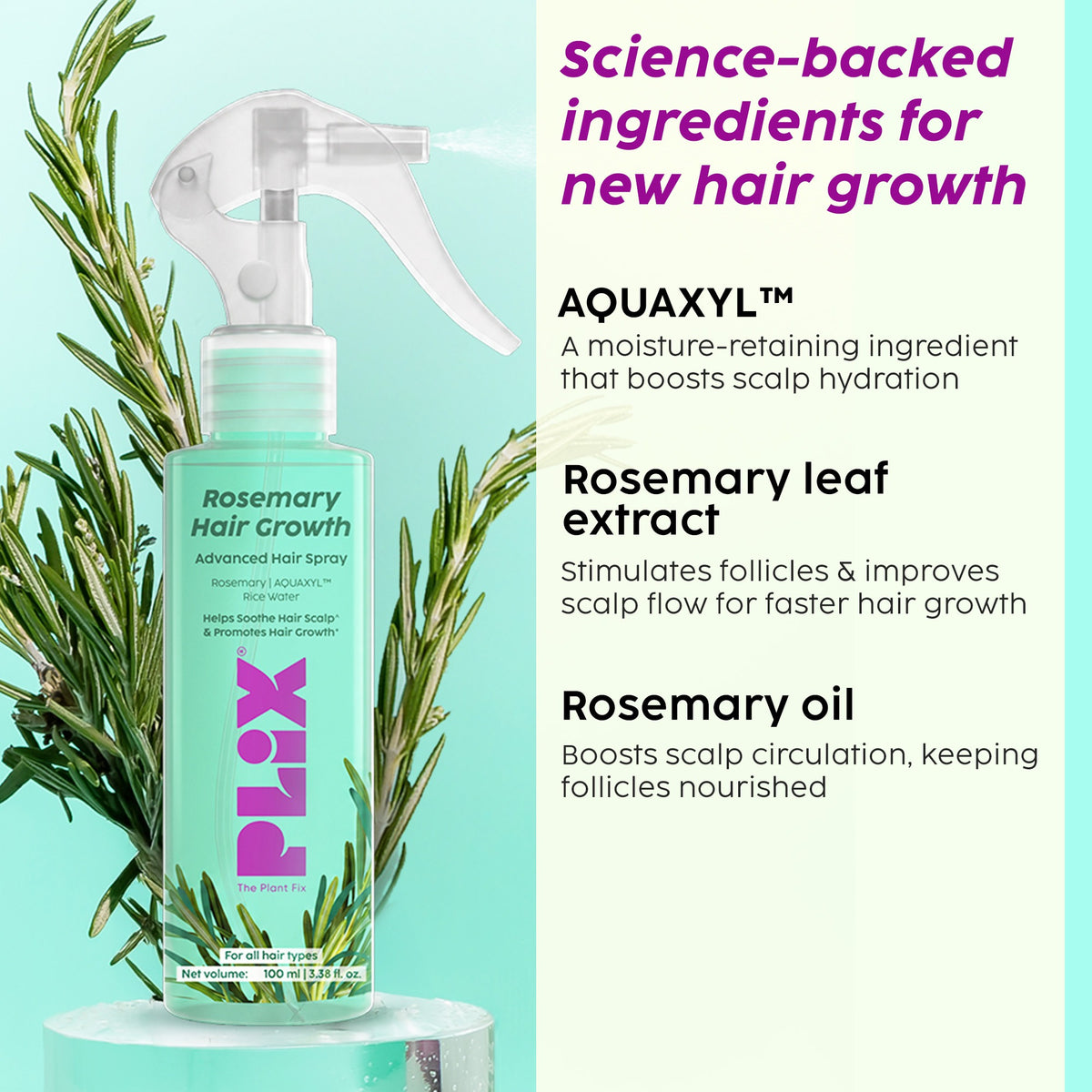 Rosemary Hair Growth Advanced Hair Spray – Fuller, Thicker Hair