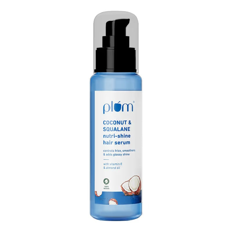 Plum Coconut & Squalane Nutri-Shine Hair Serum For Smooth- Shiny Hair