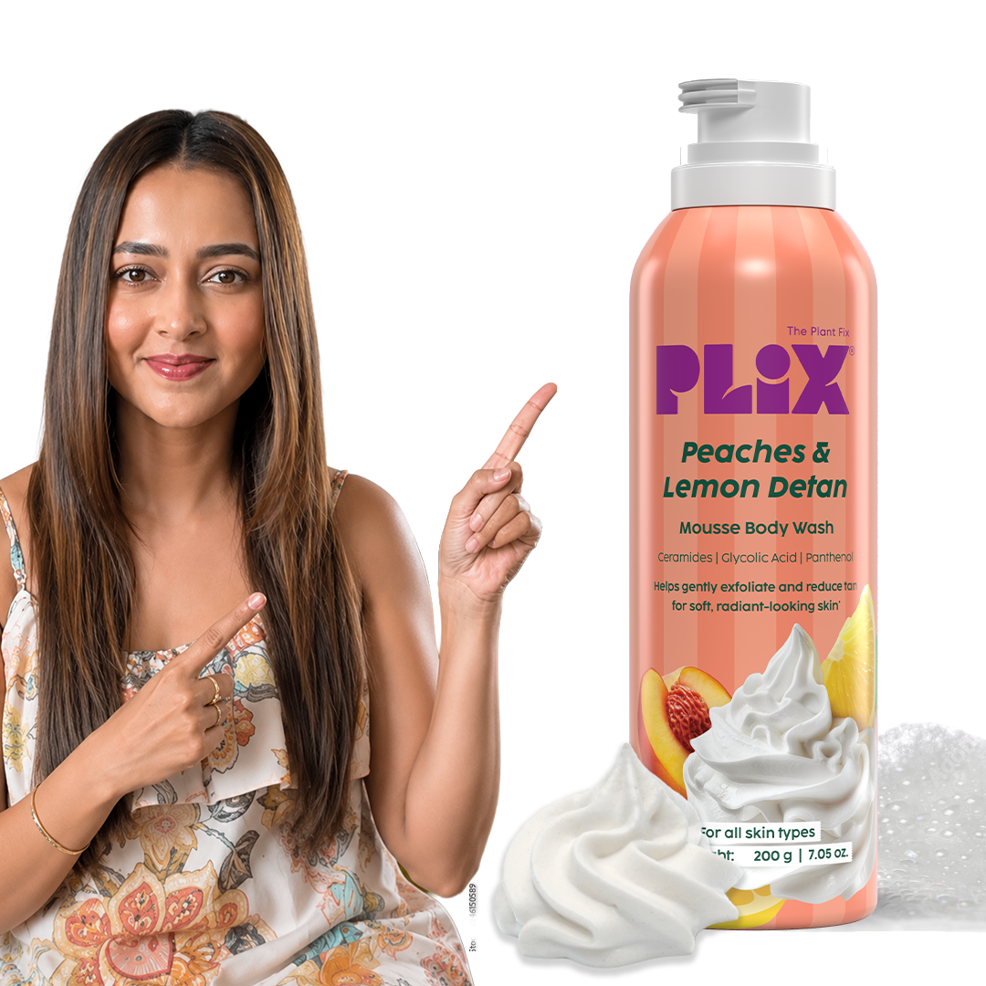 Plix Peaches & Lemon De-Tan Mousse Body Wash – 200ml
