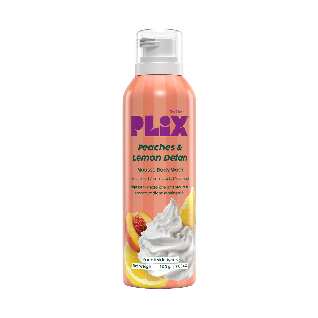 Plix Peaches & Lemon De-Tan Mousse Body Wash – 200ml