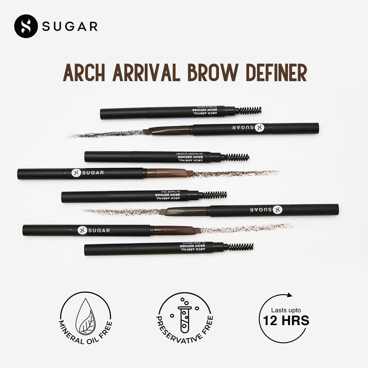 SUGAR Arch Arrival Brow Definer - 01 Jerry Brown (Medium Brown)