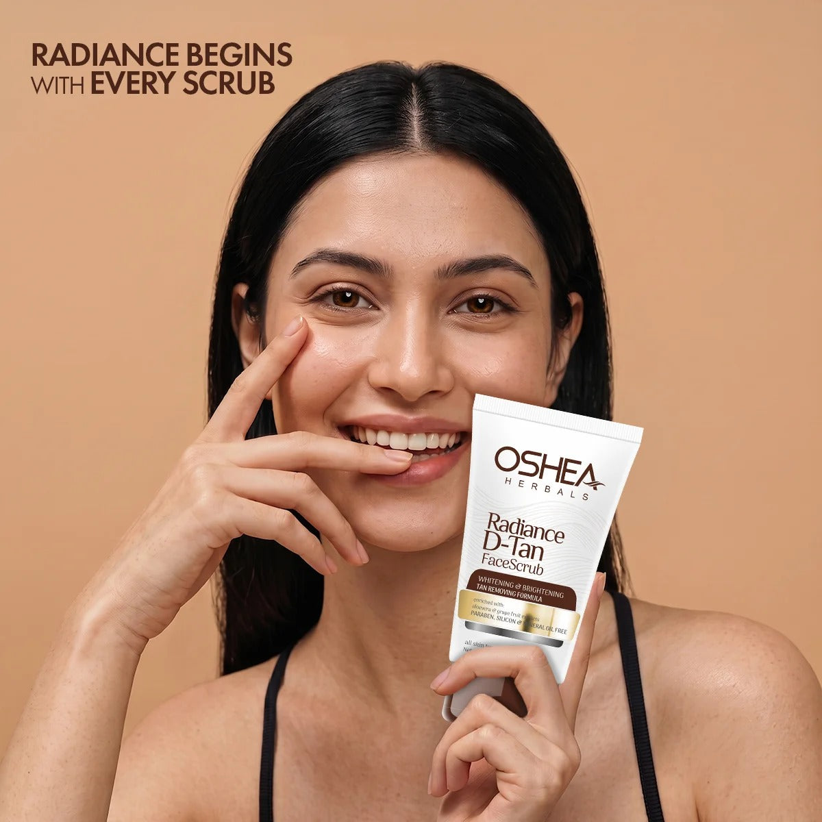 Oshea Radiance D-Tan Face Scrub - [120gm]