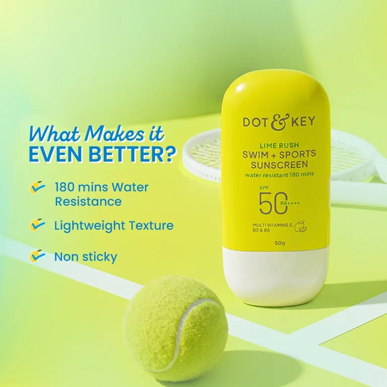 Dot & Key Lime Rush Swim + Sports Sunscreen SPF 50+ PA++++ In-Vivo Tested