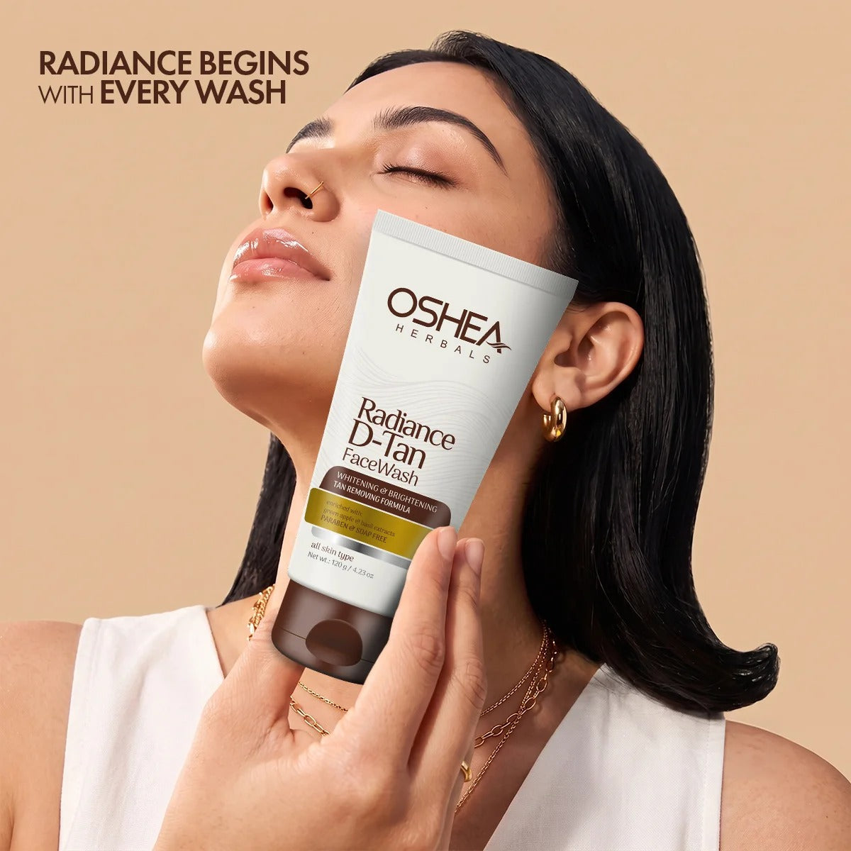 Oshea Radiance D-Tan Facewash - [120gm]
