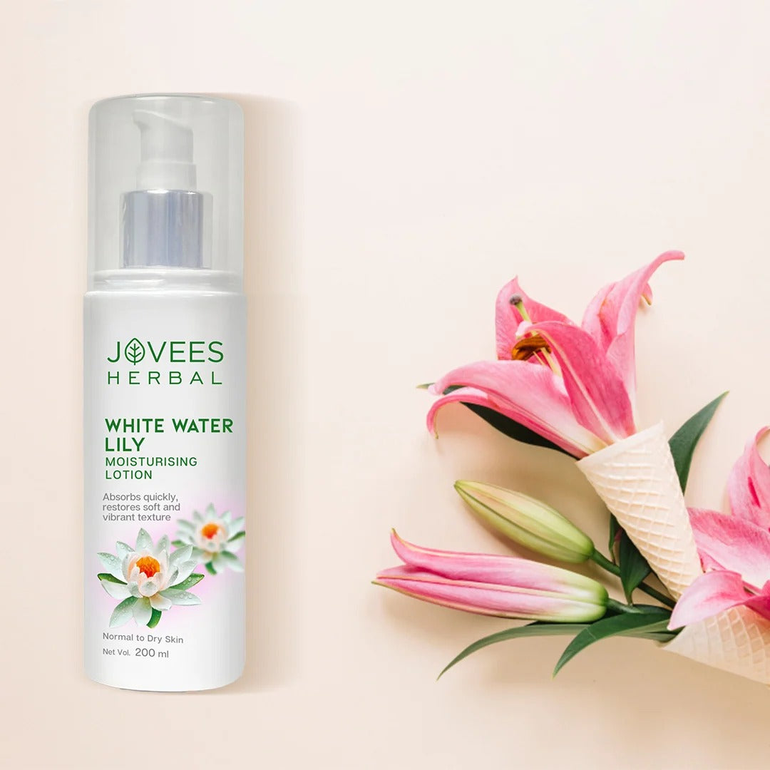 Jovees White Water Lily Moisturizing Lotion | Lightweight & Non-Sticky