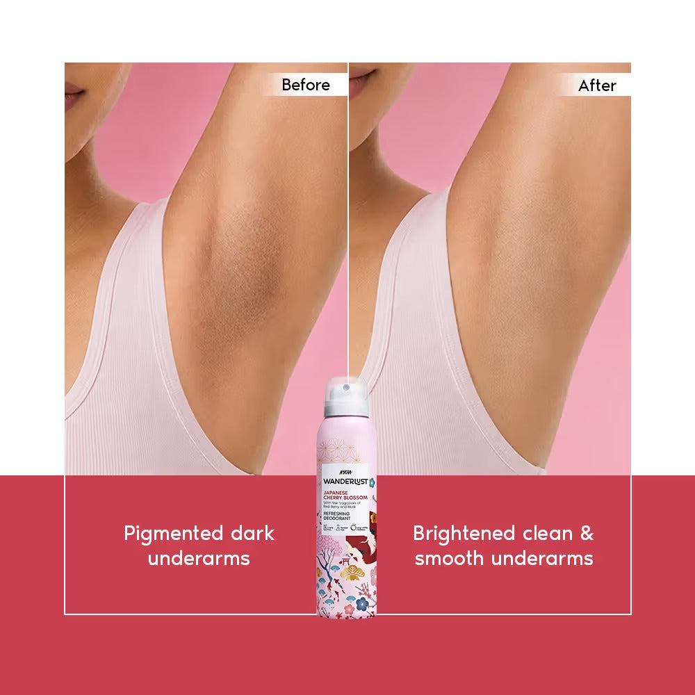 Nykaa Wanderlust Deodorant Spray for Women - Japanese Cherry Blossom | 48 Hours Floral Freshness [150ml]