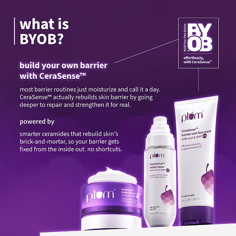 Plum Cerasense Barrier Repair Face Moisturizer With Ceramides & Peptides For Dry, Sensitive Skin