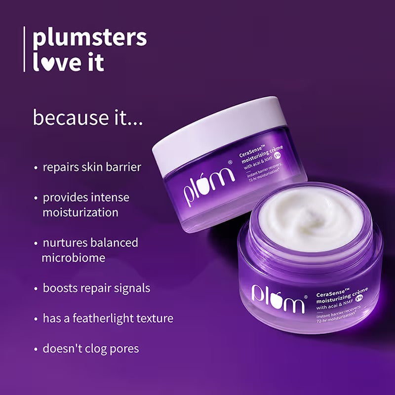 Plum Cerasense Barrier Repair Face Moisturizer With Ceramides & Peptides For Dry, Sensitive Skin