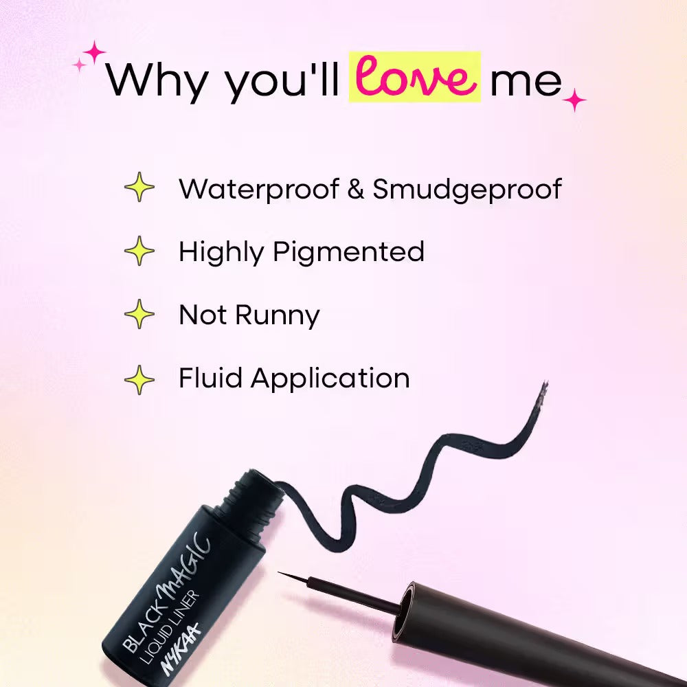 Nykaa Black Magic Liquid Eyeliner - Matte Black 01