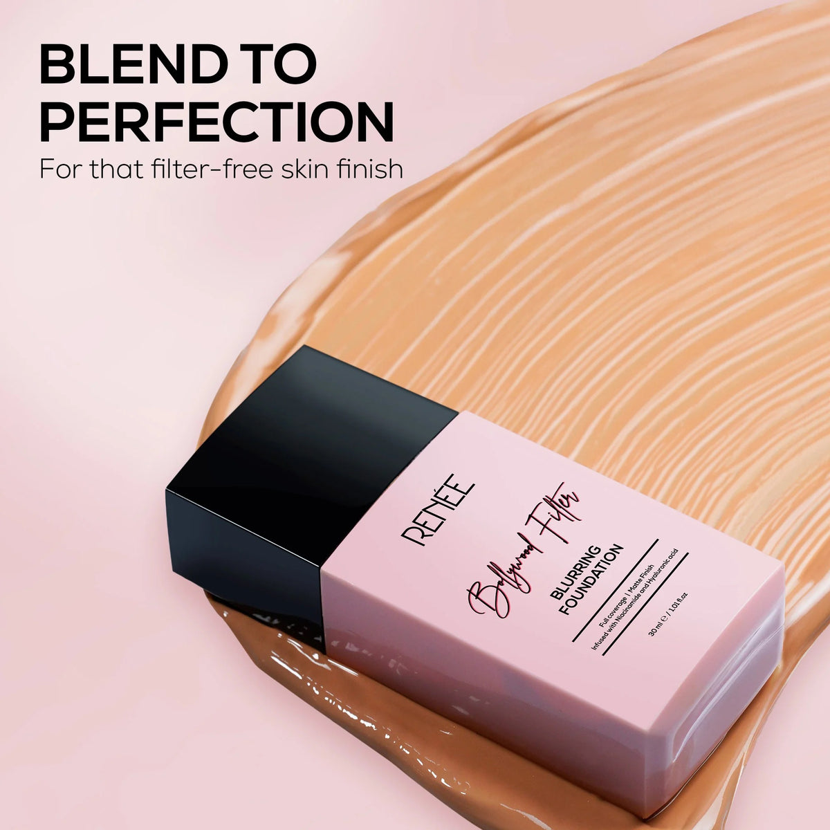 RENEE Bollywood Filter Pore Minimising Blurring Liquid Foundation,  Biscoff Blur [30ml]