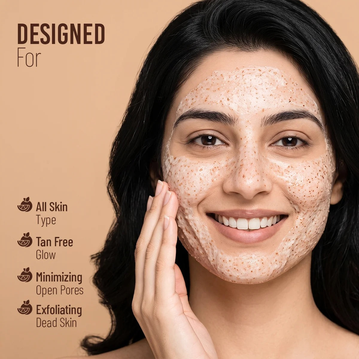 Oshea Radiance D-Tan Face Scrub - [120gm]