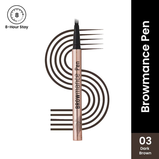 Swiss Beauty Browmance Pen Fills In Sparse Hair For 8-Hour Stay - 3 Deep Brown