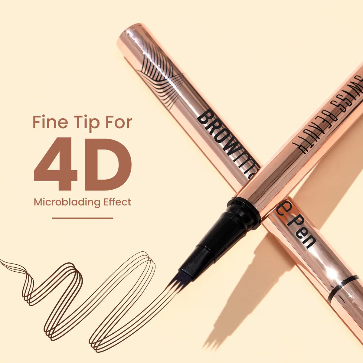 Swiss Beauty Browmance Pen Fills In Sparse Hair For 8-Hour Stay - 3 Deep Brown