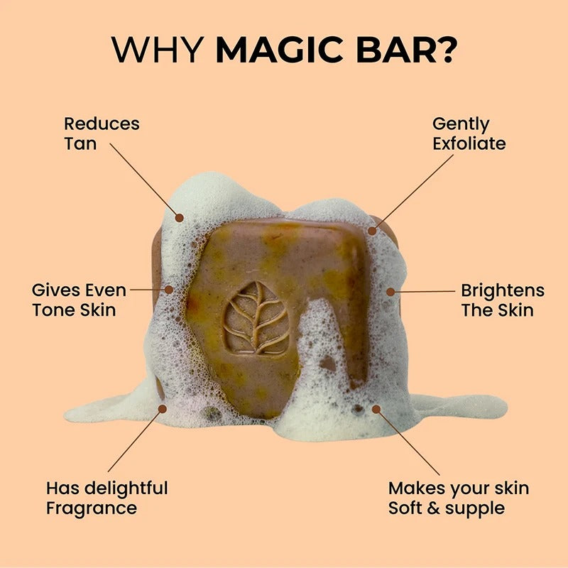 GHAR Magic Sandalwood & Saffron Soap for Daily Bathing