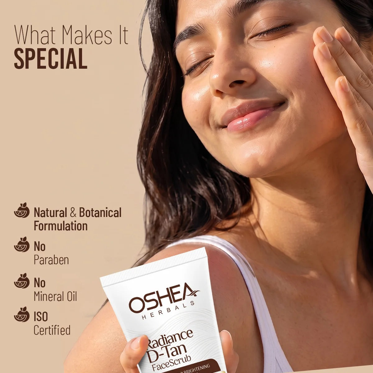 Oshea Radiance D-Tan Face Scrub - [120gm]
