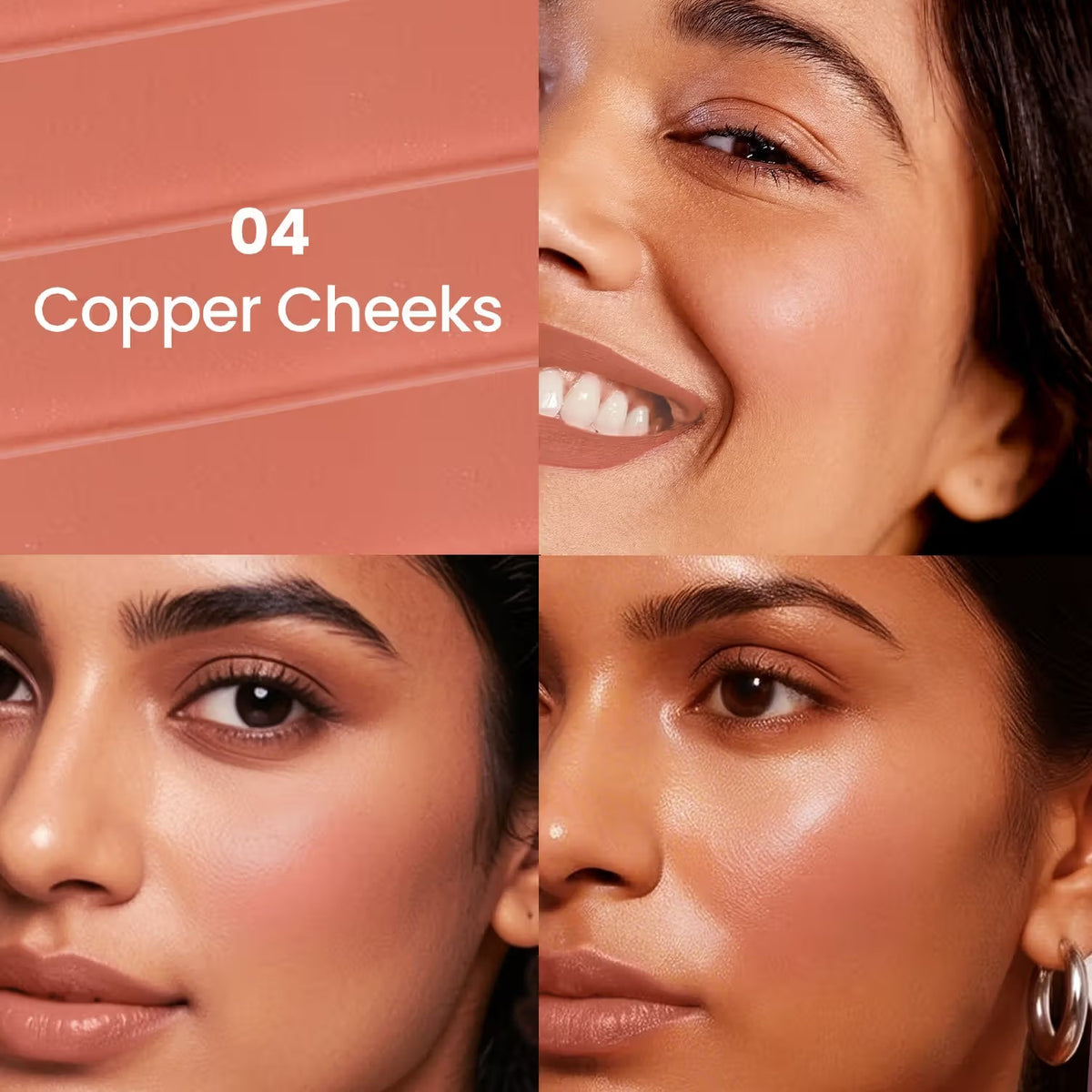 Swiss Beauty Cream It Up Blusher With Shea Butter , Multi-Functional , Matte Finish - 4 Copper Cheeks
