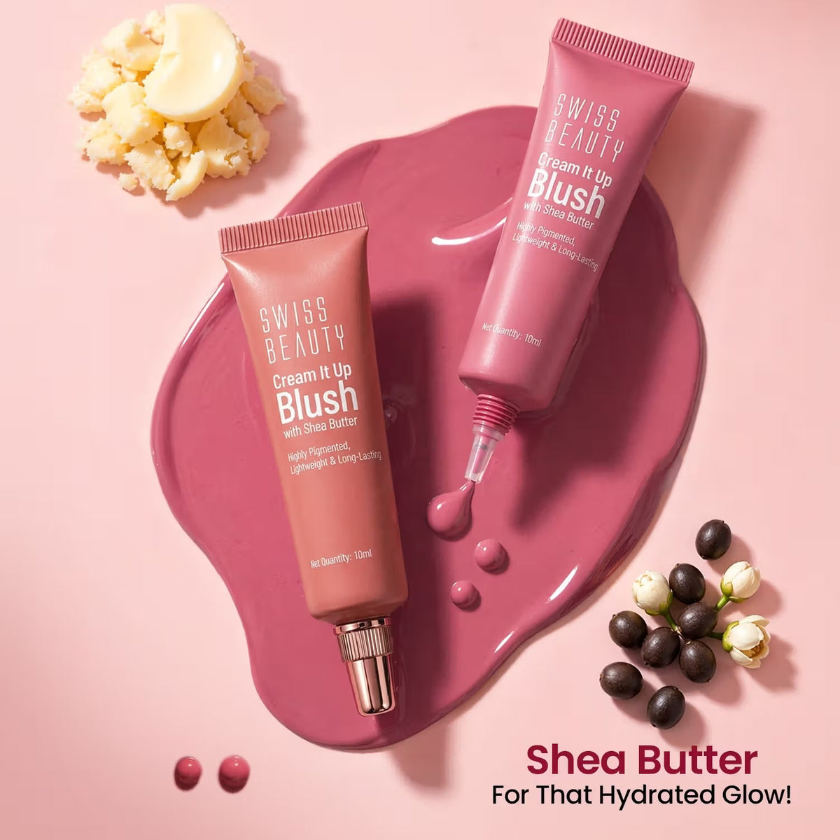Swiss Beauty Cream It Up Blusher With Shea Butter , Multi-Functional , Matte Finish - 4 Copper Cheeks
