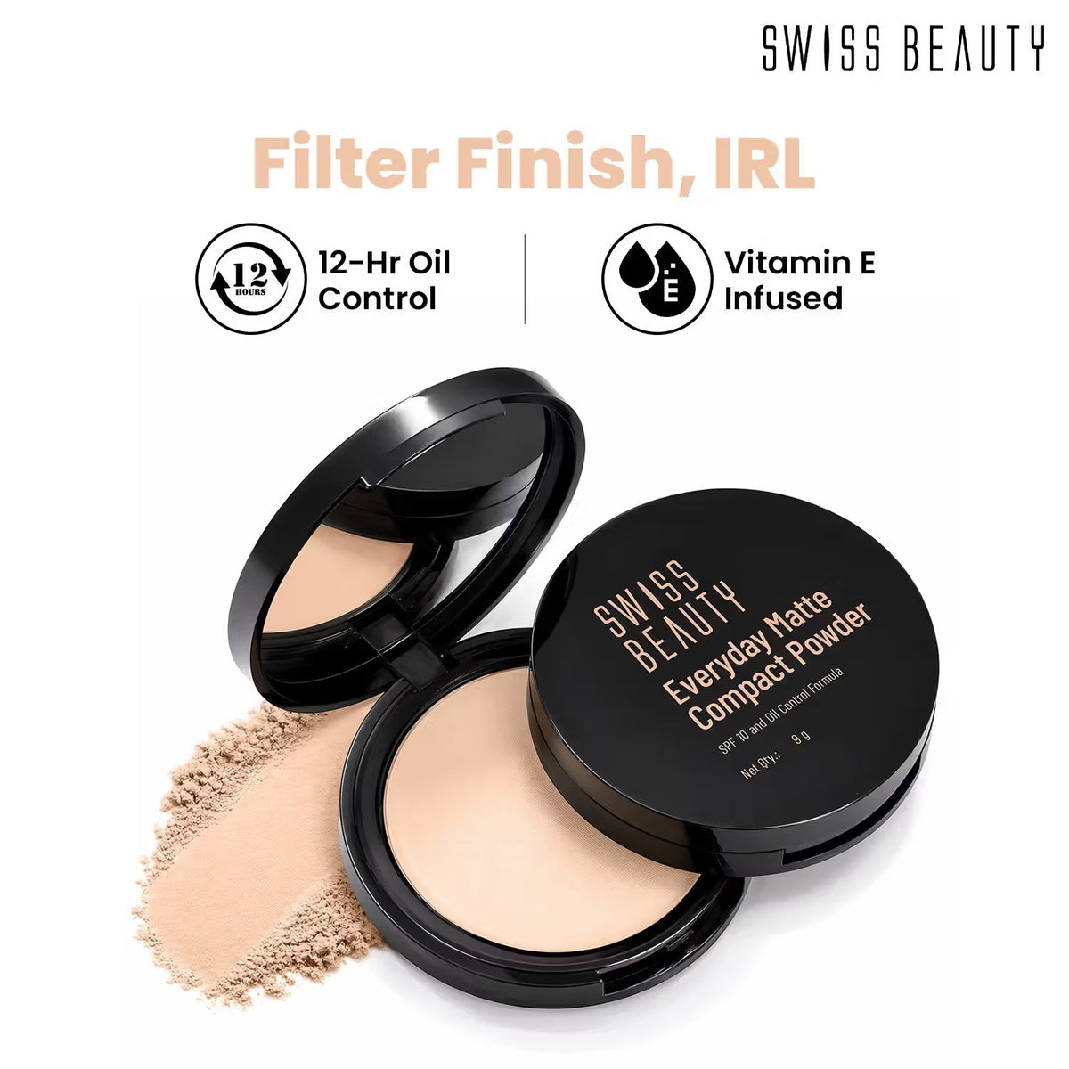Swiss Beauty Everyday Matte Compact , 2 Beige - [8g]