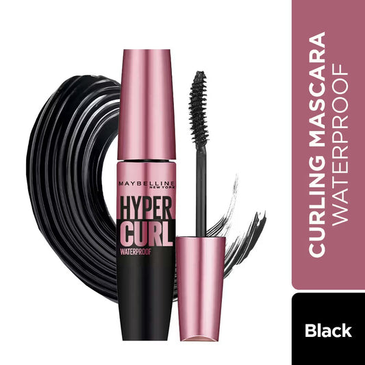 Maybelline New York Hypercurl Waterproof Mascara, Smudge & Highly Pigmented Very Black - (9.2ml)
