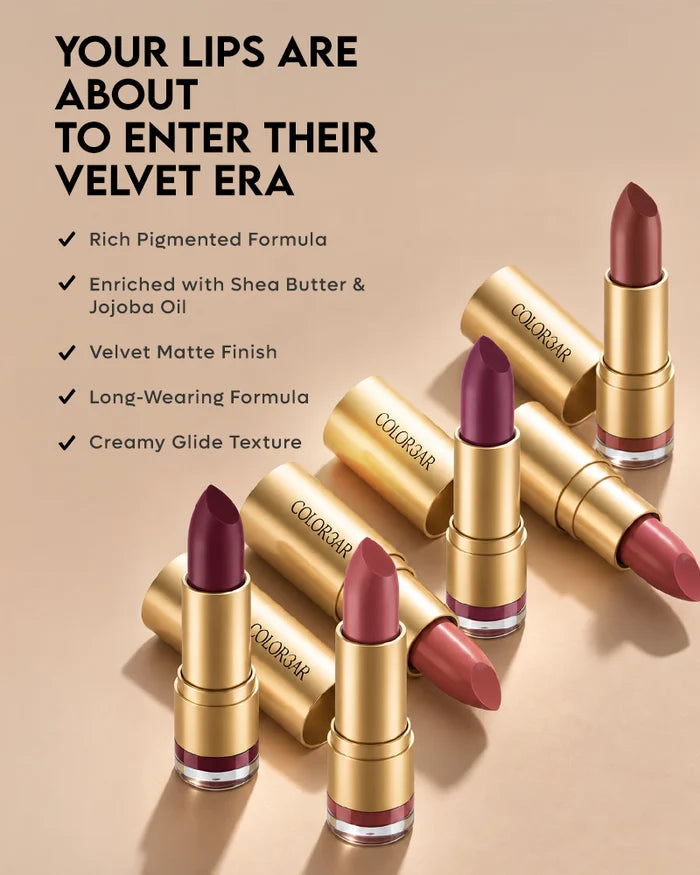 Colorbar Velvet Matte Lipstick – Creme Up | Smooth Matte Lip Colour