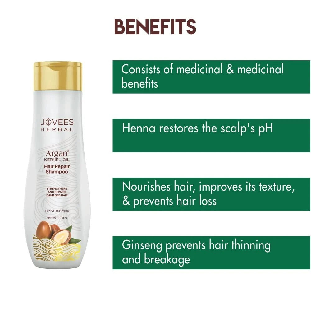 Jovees Argan Kernel Oil Hair Repair Shampoo - 300ml