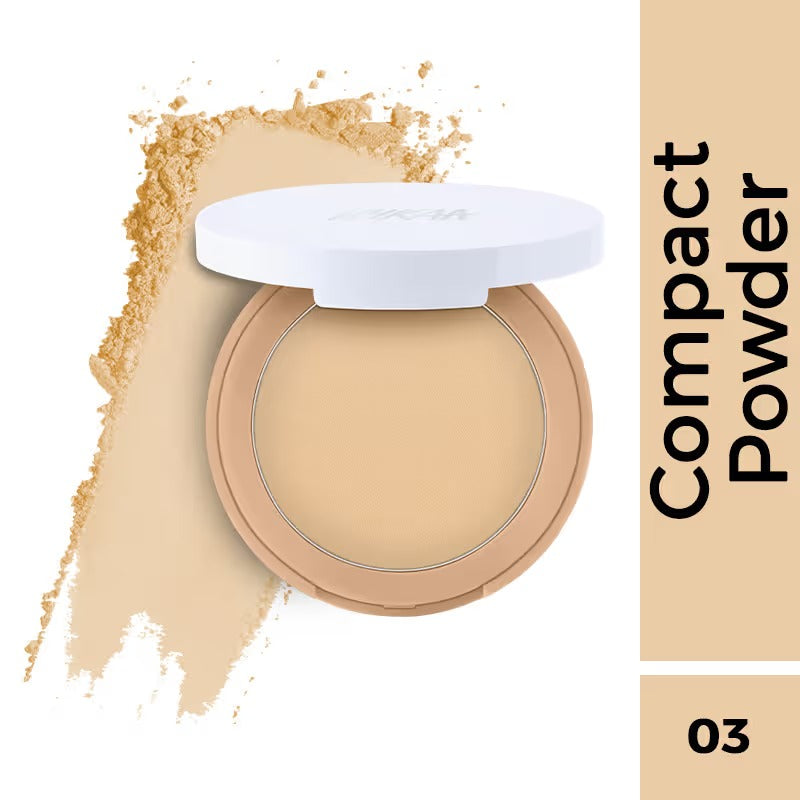 Nykaa All Day Matte Oil-Control Compact Powder with SPF 15 PA++ – Beige 03, 8g