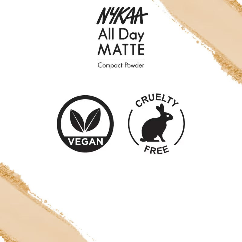 Nykaa All Day Matte Oil-Control Compact Powder with SPF 15 PA++ – Beige 03, 8g