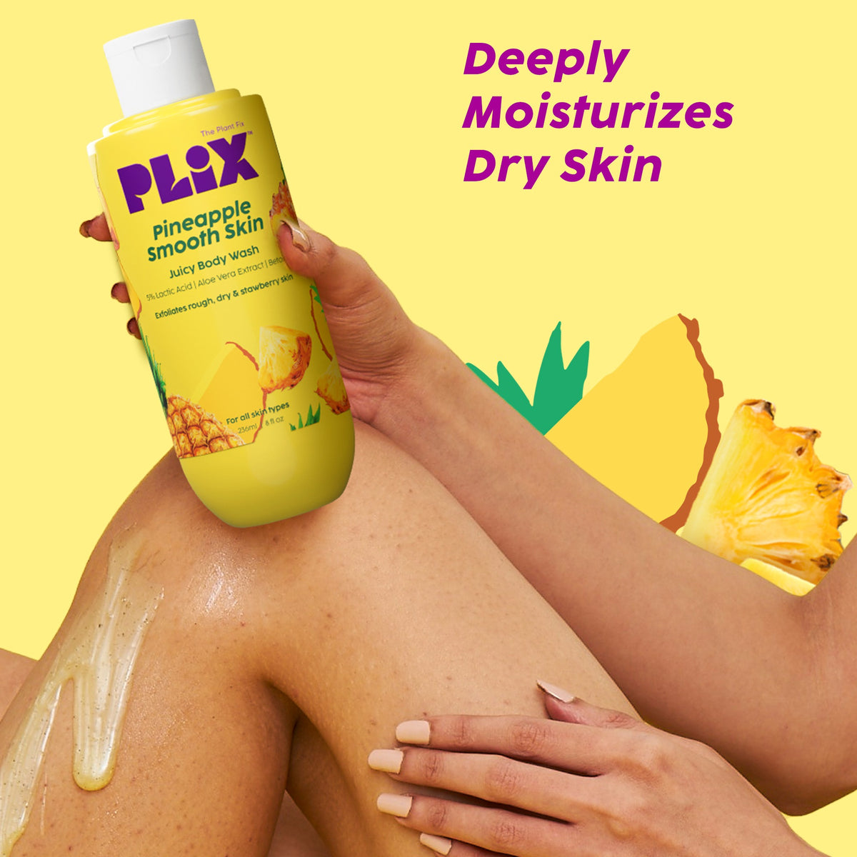 Plix Pineapple Smooth Skin Juicy Body Wash – 236ml