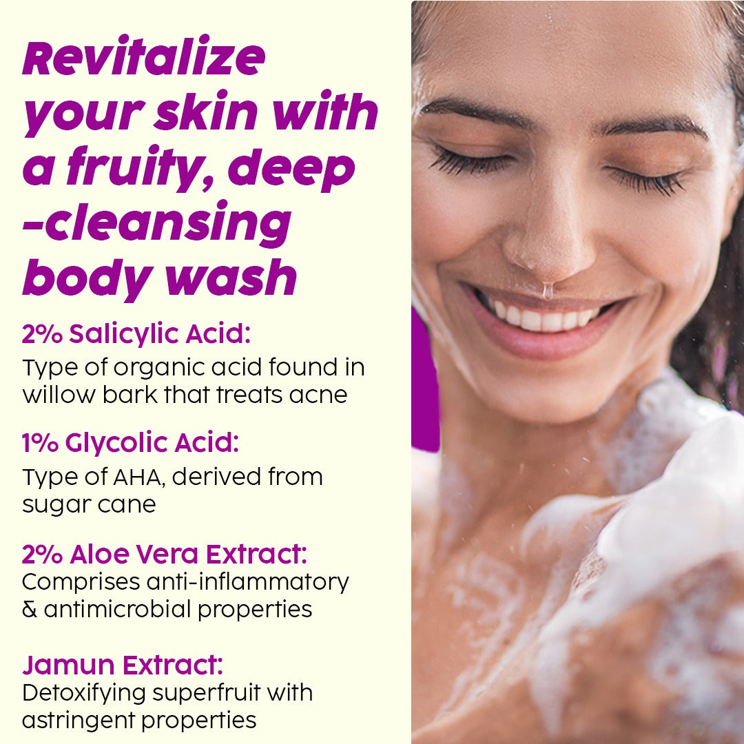 Plix Jamun 2% Salicylic Acid Body Wash – 236ml