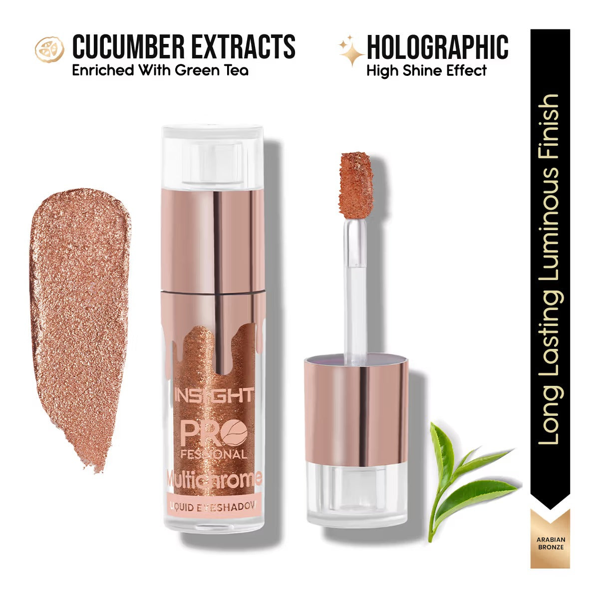 Insight Cosmetics Professional Multichrome Liquid Eyeshadow, (08 - Arabian Bronze) - [5g]