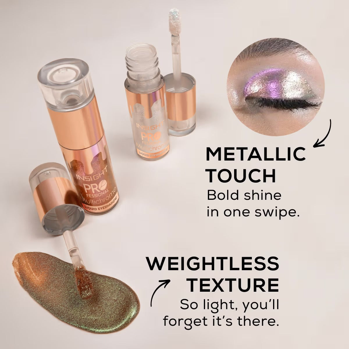 Insight Cosmetics Professional Multichrome Liquid Eyeshadow, (08 - Arabian Bronze) - [5g]