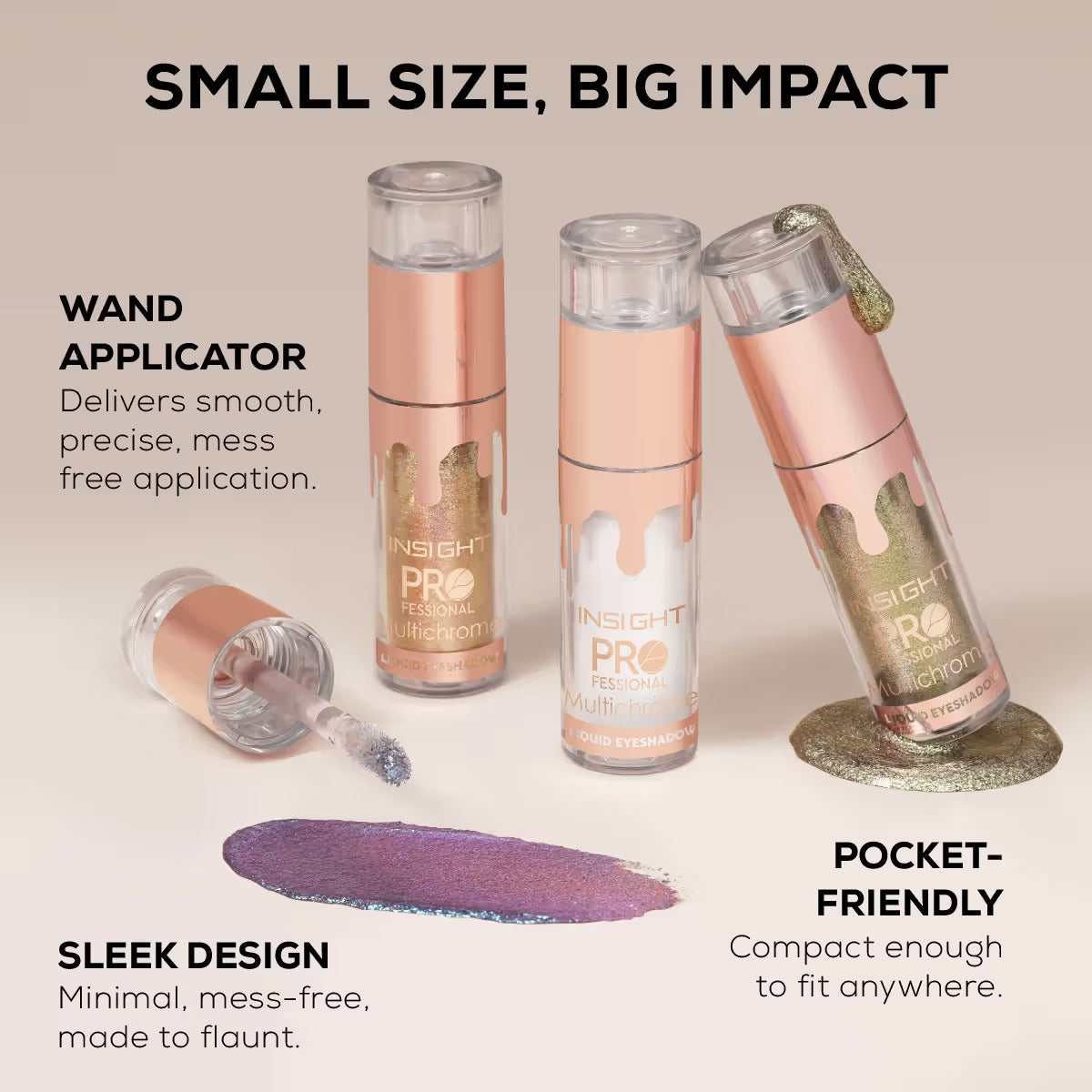 Insight Cosmetics Professional Multichrome Liquid Eyeshadow, (11 - Golden Facade) - [5g]